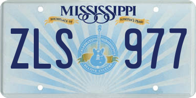 MS license plate ZLS977