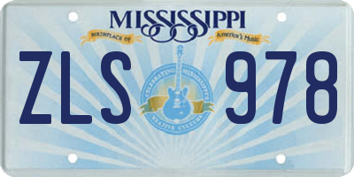 MS license plate ZLS978