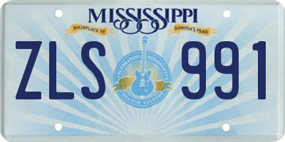 MS license plate ZLS991
