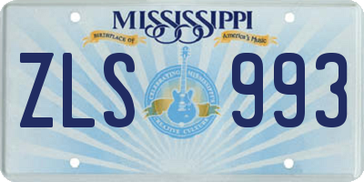 MS license plate ZLS993