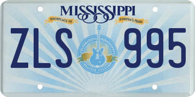 MS license plate ZLS995
