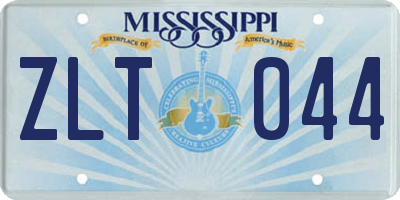 MS license plate ZLT044