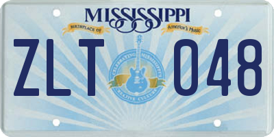 MS license plate ZLT048