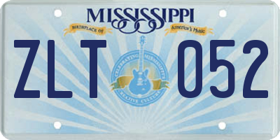MS license plate ZLT052