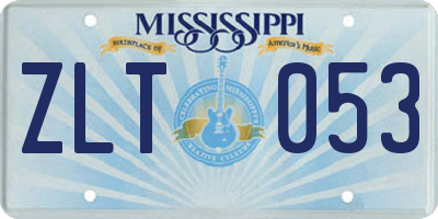MS license plate ZLT053