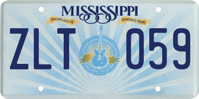 MS license plate ZLT059