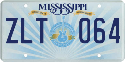 MS license plate ZLT064