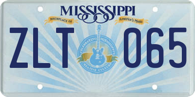 MS license plate ZLT065