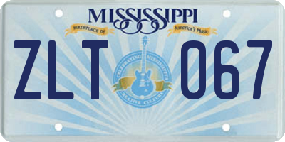 MS license plate ZLT067