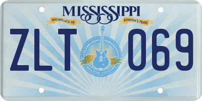 MS license plate ZLT069