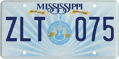 MS license plate ZLT075