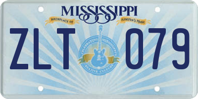 MS license plate ZLT079