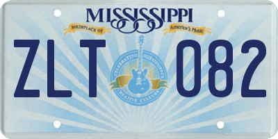 MS license plate ZLT082