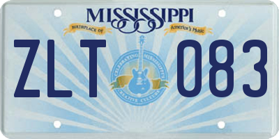 MS license plate ZLT083