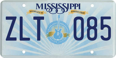 MS license plate ZLT085