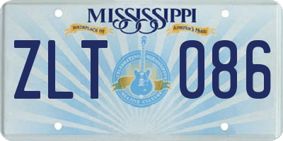 MS license plate ZLT086