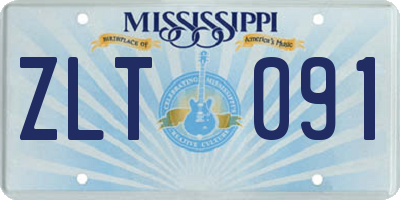 MS license plate ZLT091
