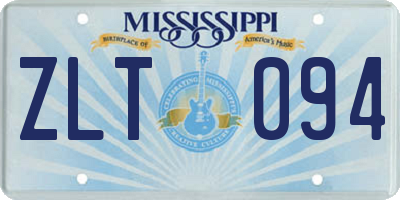 MS license plate ZLT094