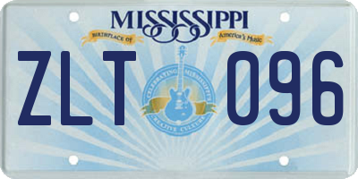 MS license plate ZLT096