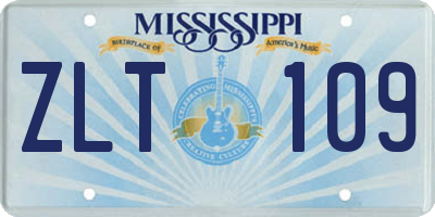 MS license plate ZLT109