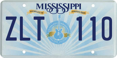 MS license plate ZLT110