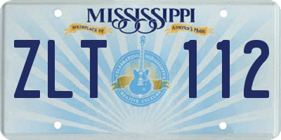 MS license plate ZLT112