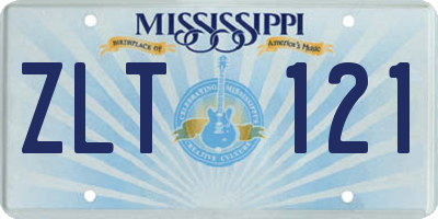 MS license plate ZLT121