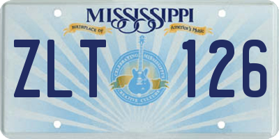 MS license plate ZLT126