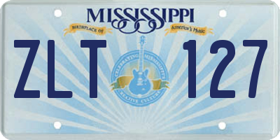 MS license plate ZLT127