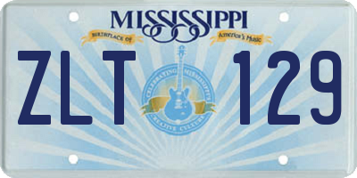 MS license plate ZLT129