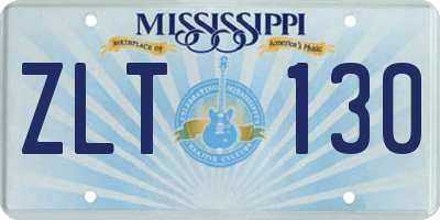 MS license plate ZLT130