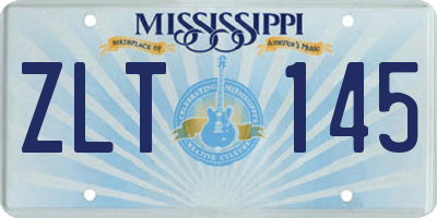 MS license plate ZLT145