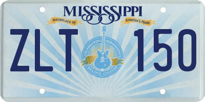 MS license plate ZLT150