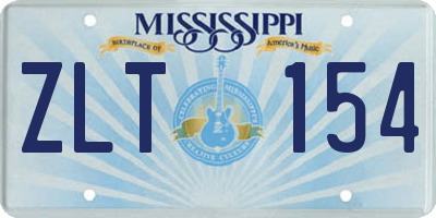 MS license plate ZLT154