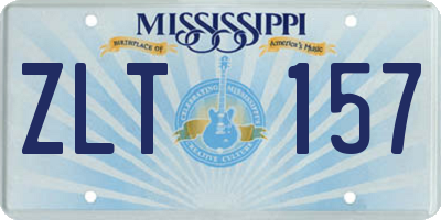 MS license plate ZLT157