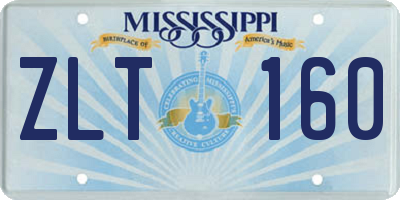 MS license plate ZLT160
