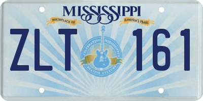 MS license plate ZLT161