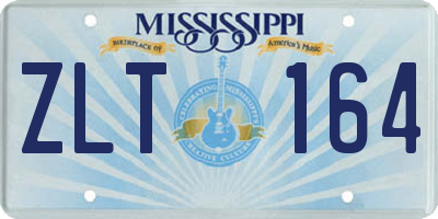 MS license plate ZLT164