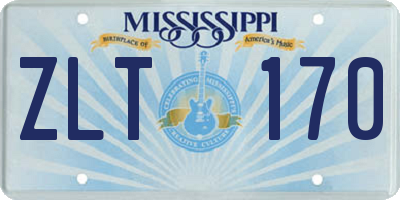 MS license plate ZLT170