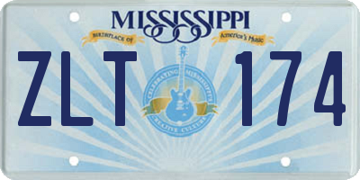 MS license plate ZLT174