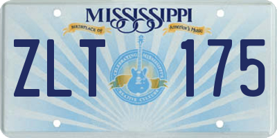MS license plate ZLT175
