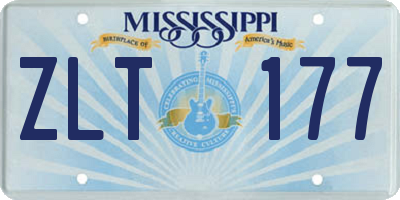 MS license plate ZLT177