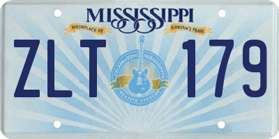 MS license plate ZLT179