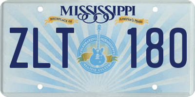 MS license plate ZLT180
