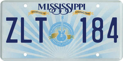 MS license plate ZLT184