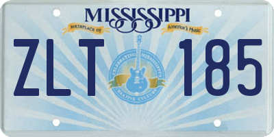 MS license plate ZLT185