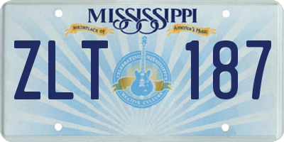 MS license plate ZLT187