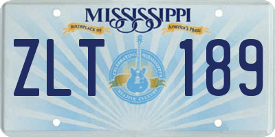 MS license plate ZLT189