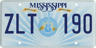 MS license plate ZLT190