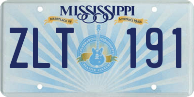 MS license plate ZLT191